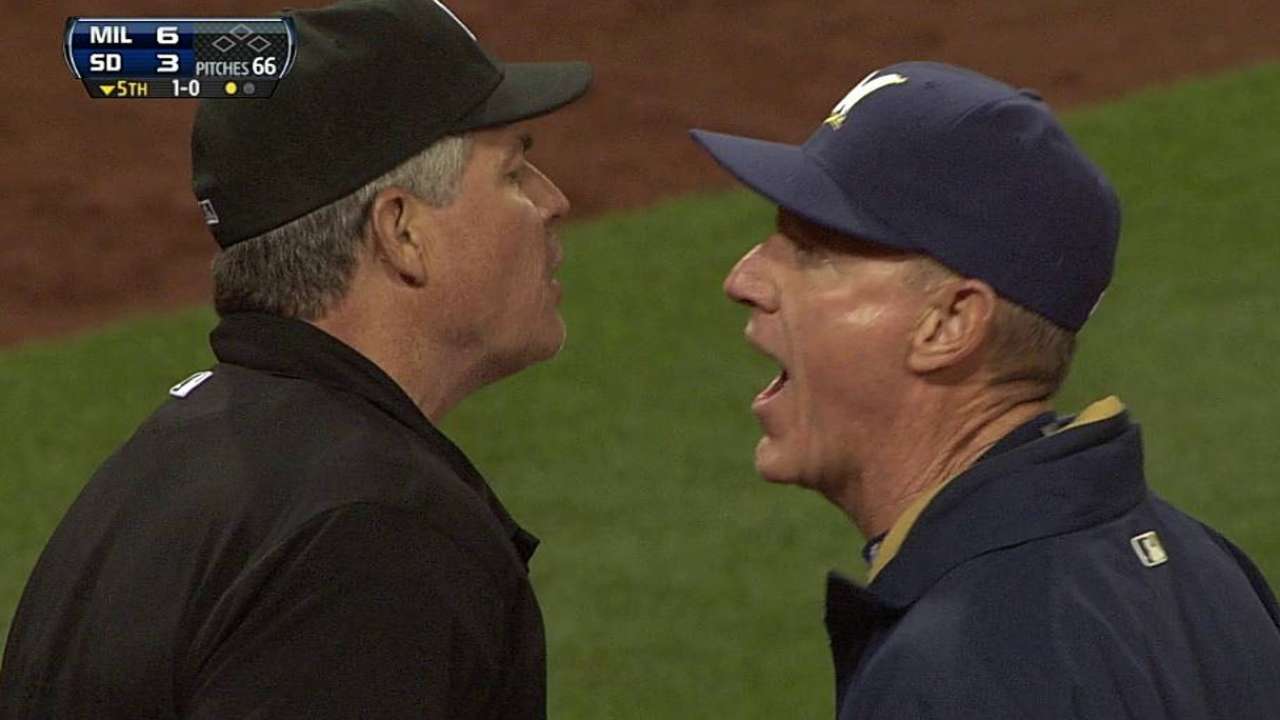 Roenicke ejected in fifth inning