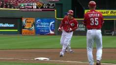 Frazier's resounding homer rewards Latos in shutout