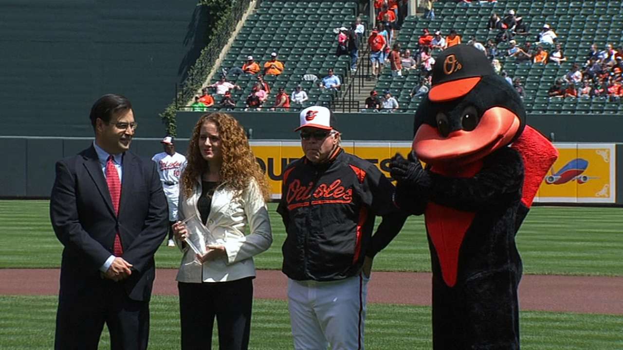 Showalter, Duquette accept GIBBY Awards