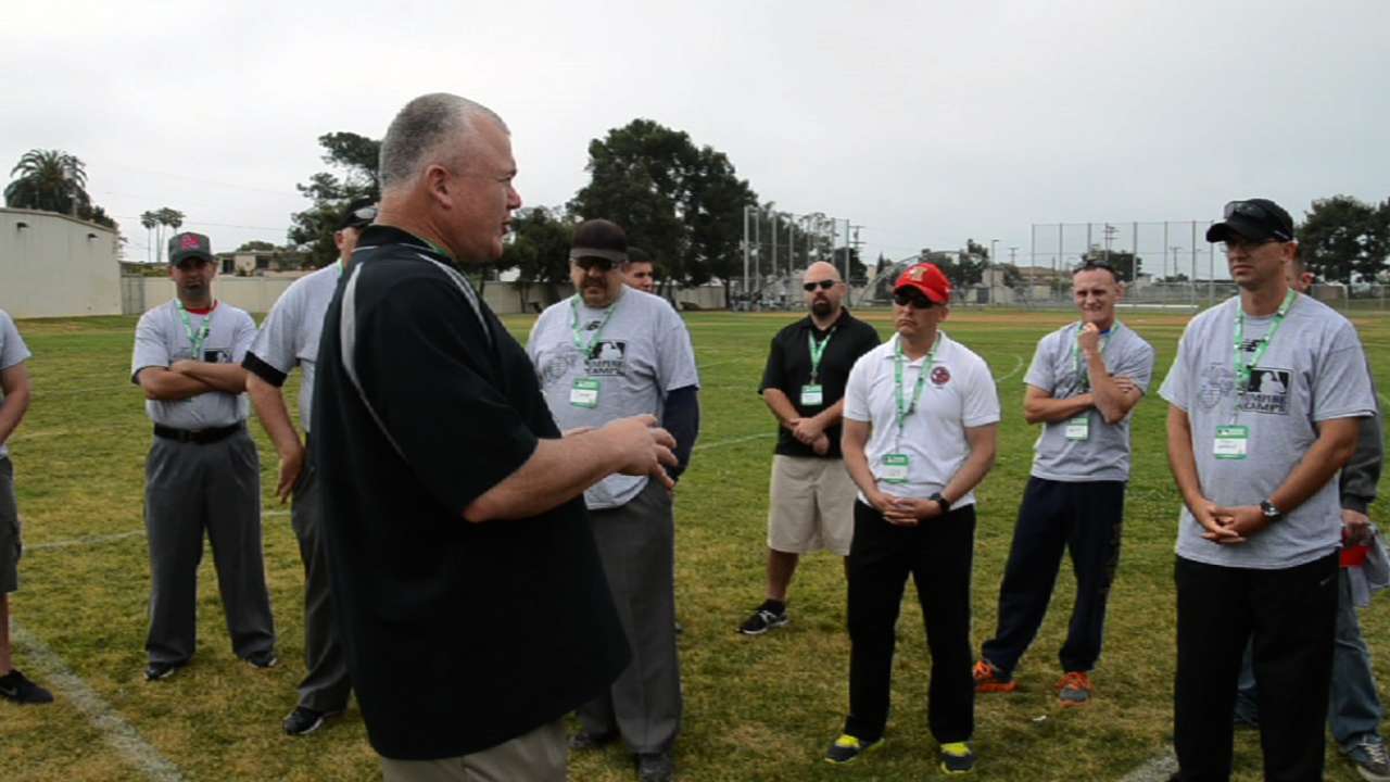 Marine Corps members take part in umpire camp