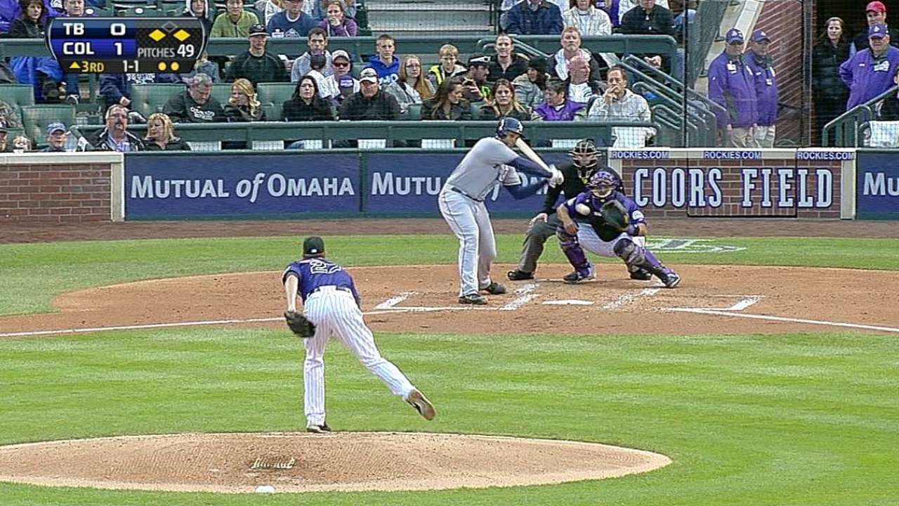 Pitcheo falla y Rays son superados por Rockies