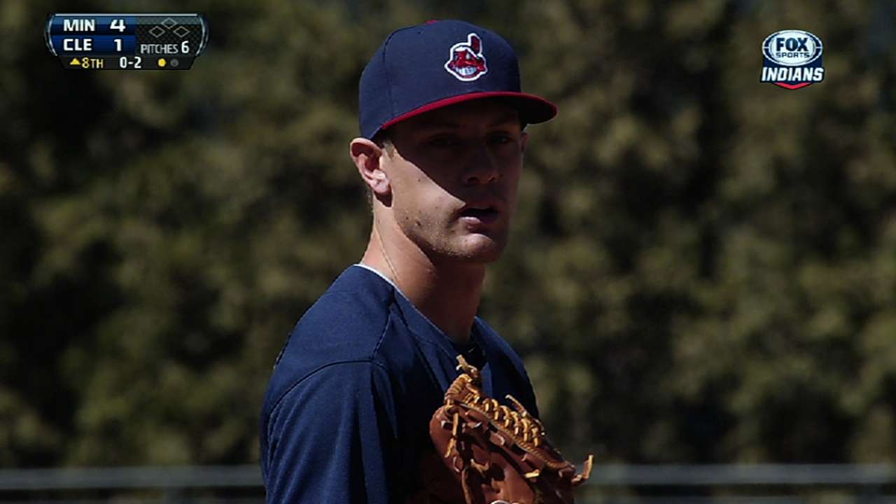 Tribe designates Huff, recalls Barnes for 'pen boost