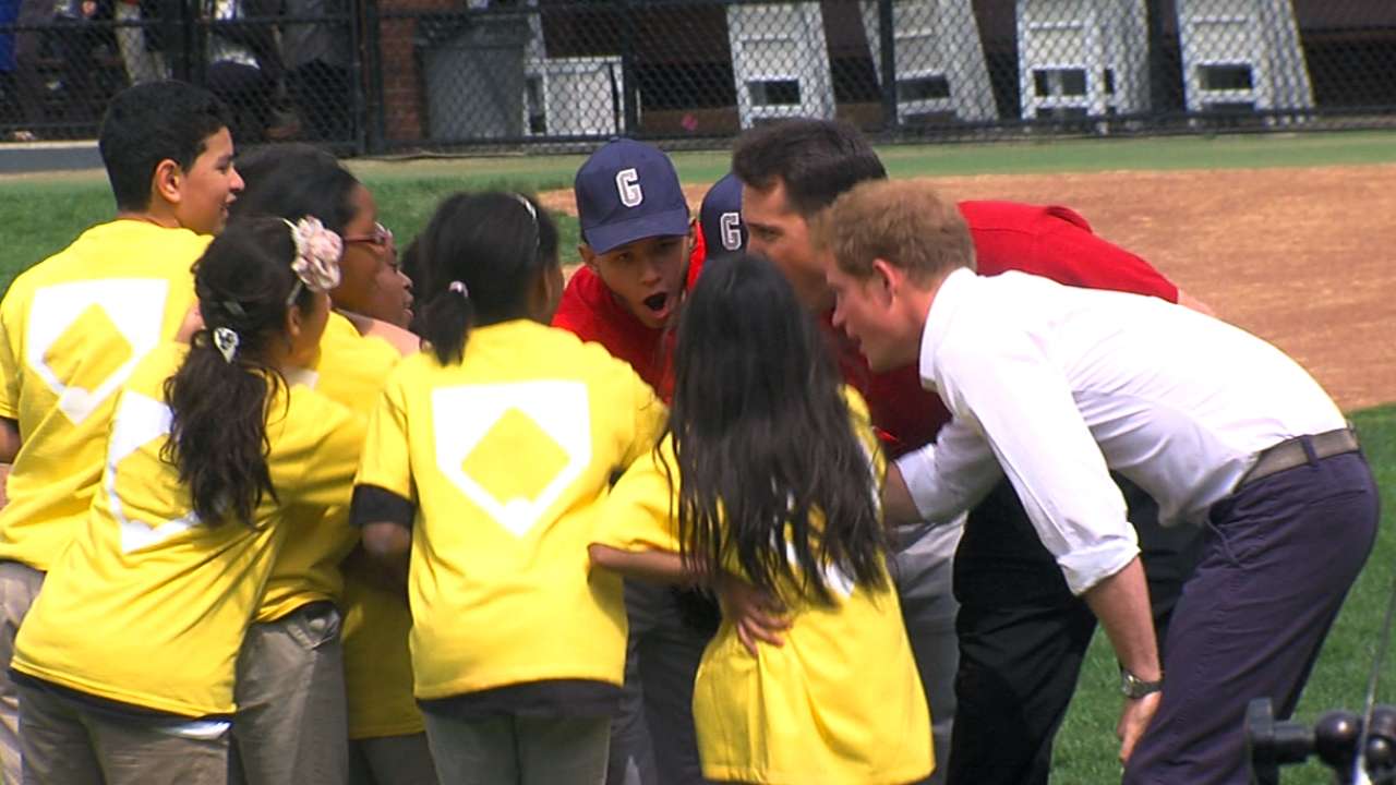 Tex throws BP to Prince Harry at Harlem RBI