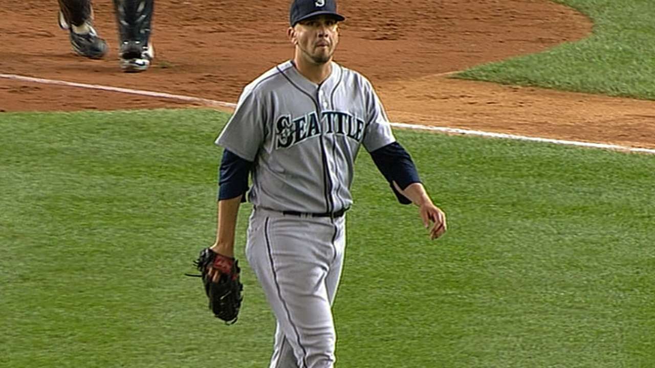 Pérez ha renacido como especialista zurdo en Seattle