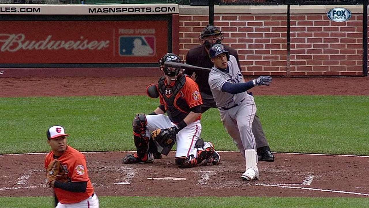 Joyce define con doblete y Rays vencen a Orioles