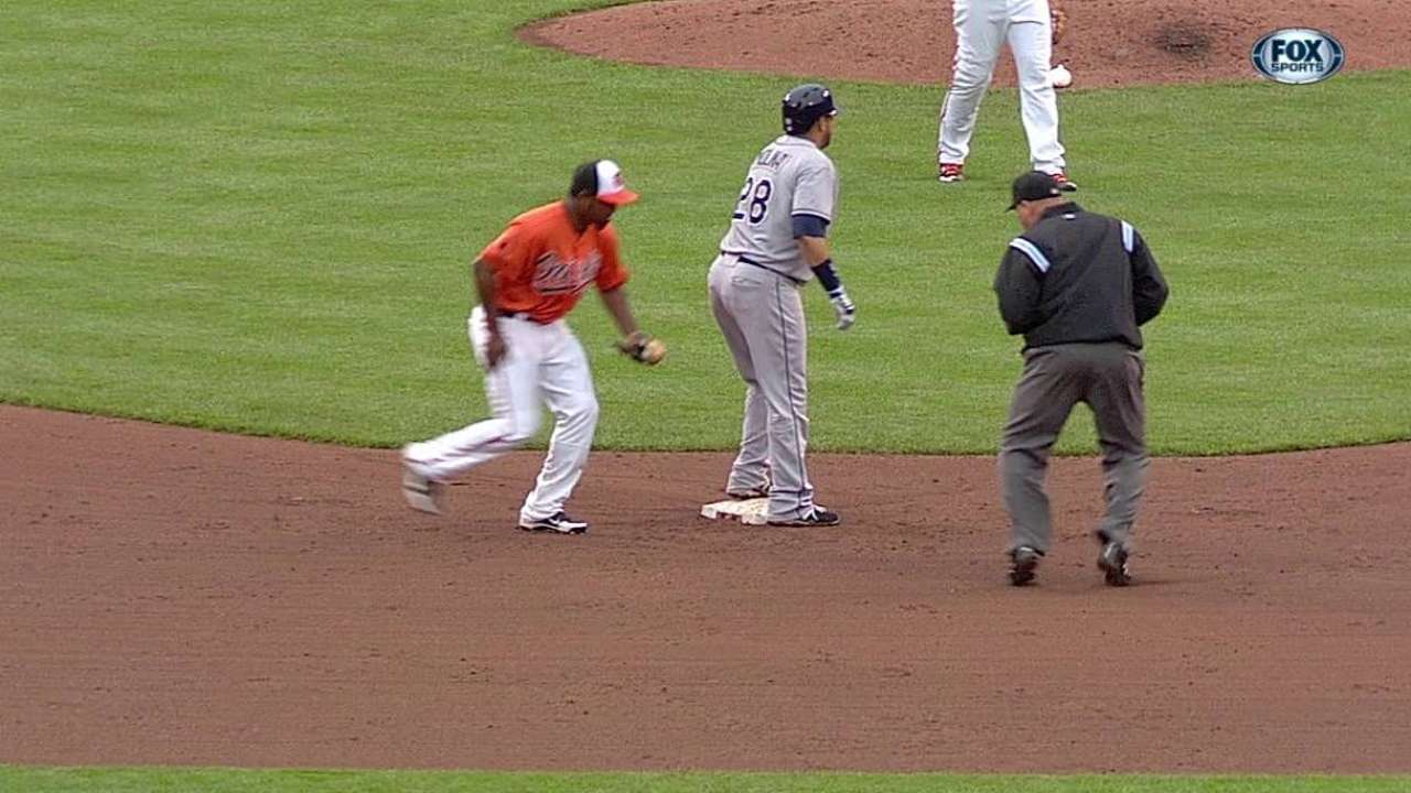 Molina exits game with hamstring injury