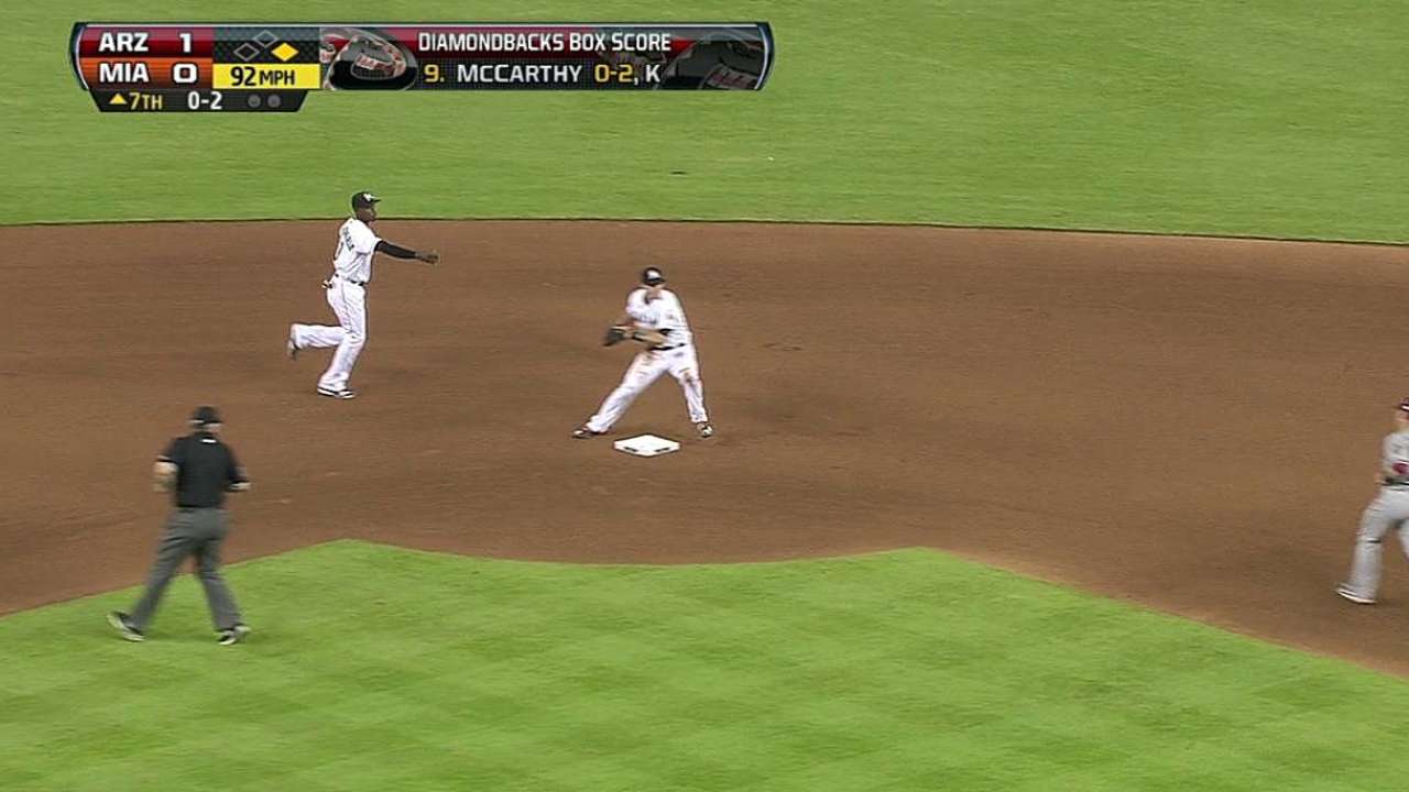 Ofensiva de Marlins fue dominada por los D-backs