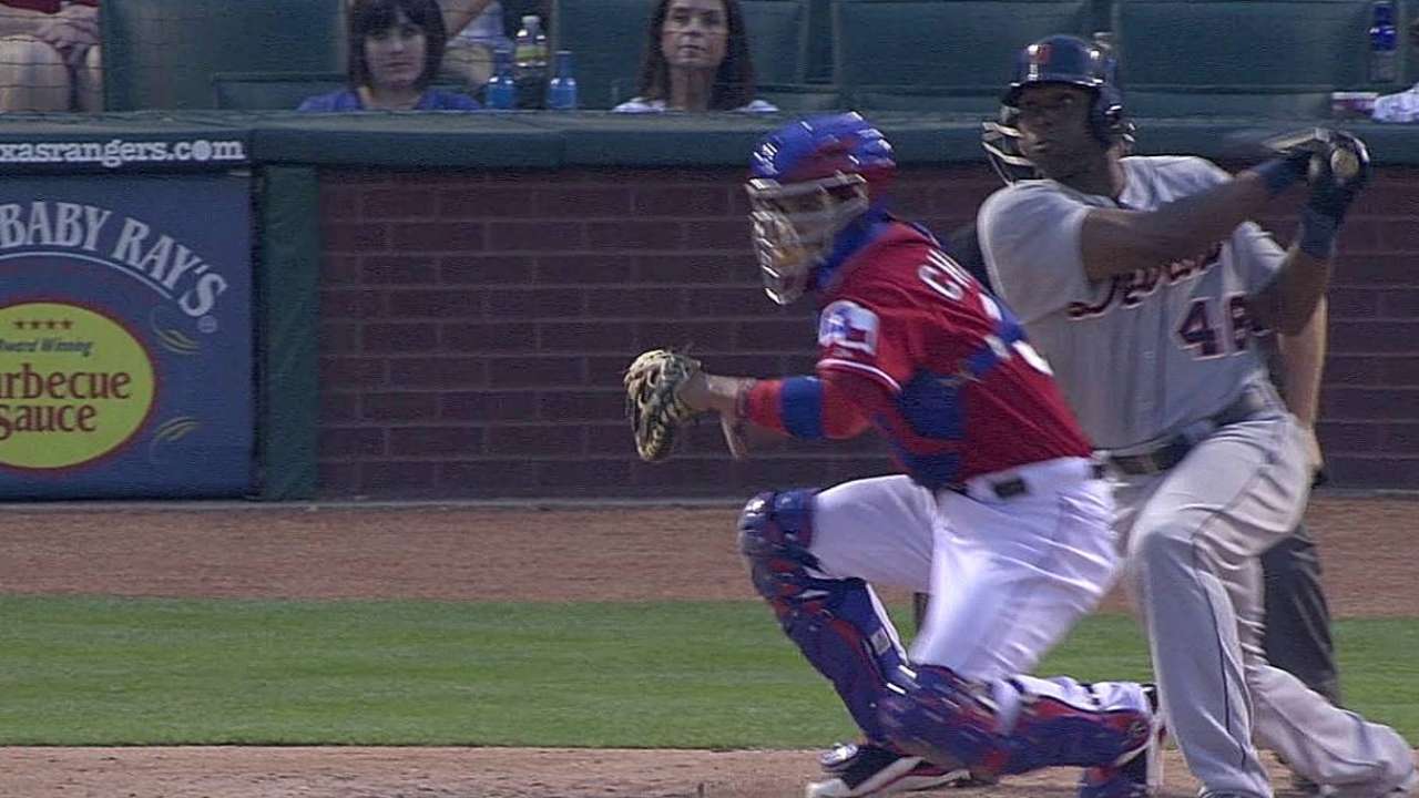 Anibal unable to get out of third inning vs. Rangers