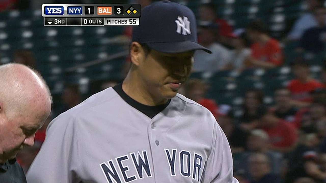 Despite early exit, Kuroda expected to make next start