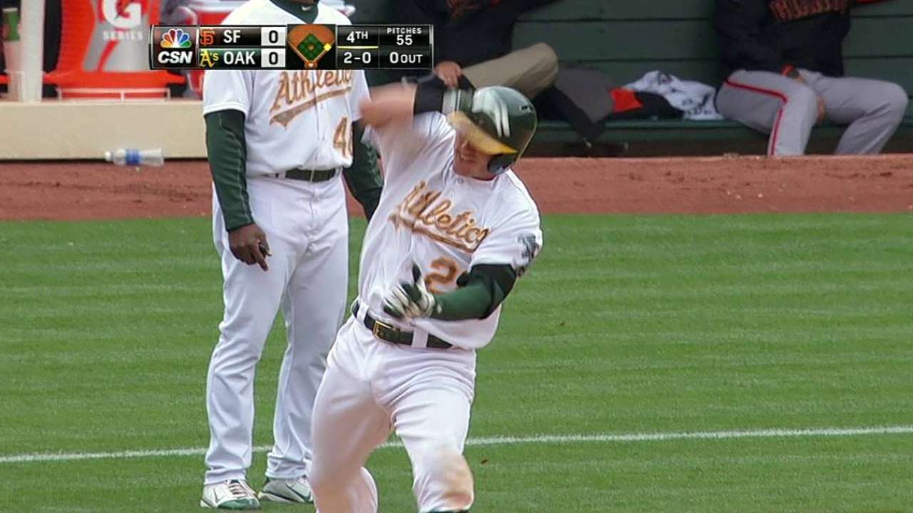Donaldson y Atléticos pegaron primero ante Gigantes