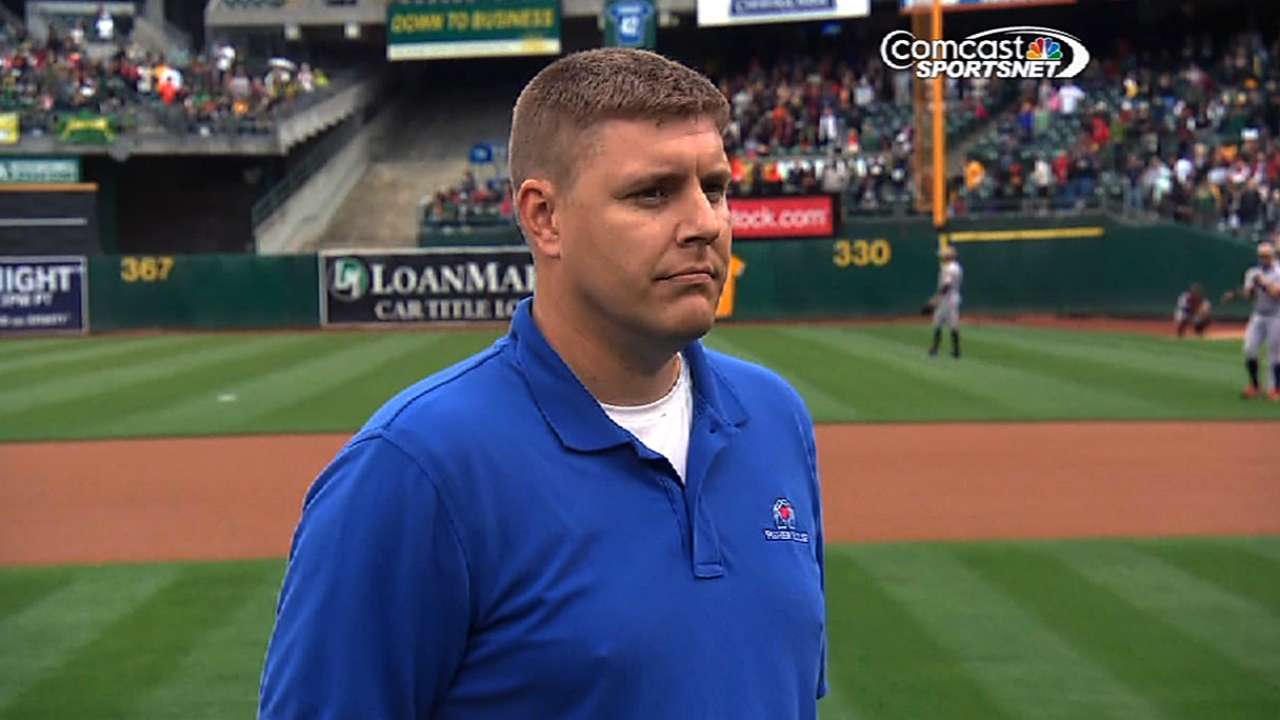 Injured Army veteran part of A's Memorial Day