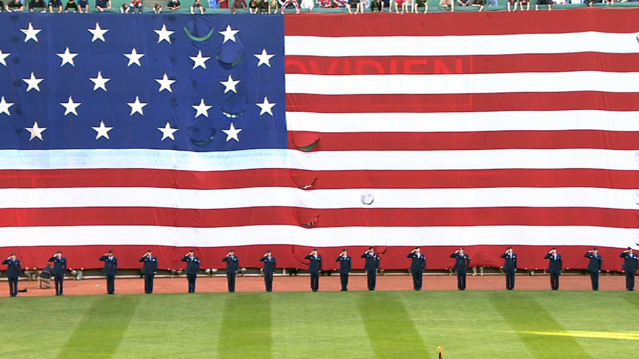 Red Sox hold Memorial Day ceremony at Fenway
