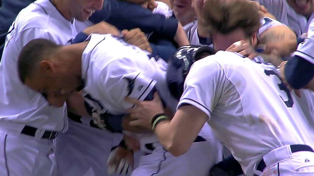 Marlins fall on walk-off single in ninth at the Trop