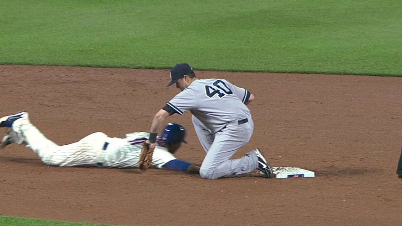 Collins ejected for arguing Tejada pickoff call