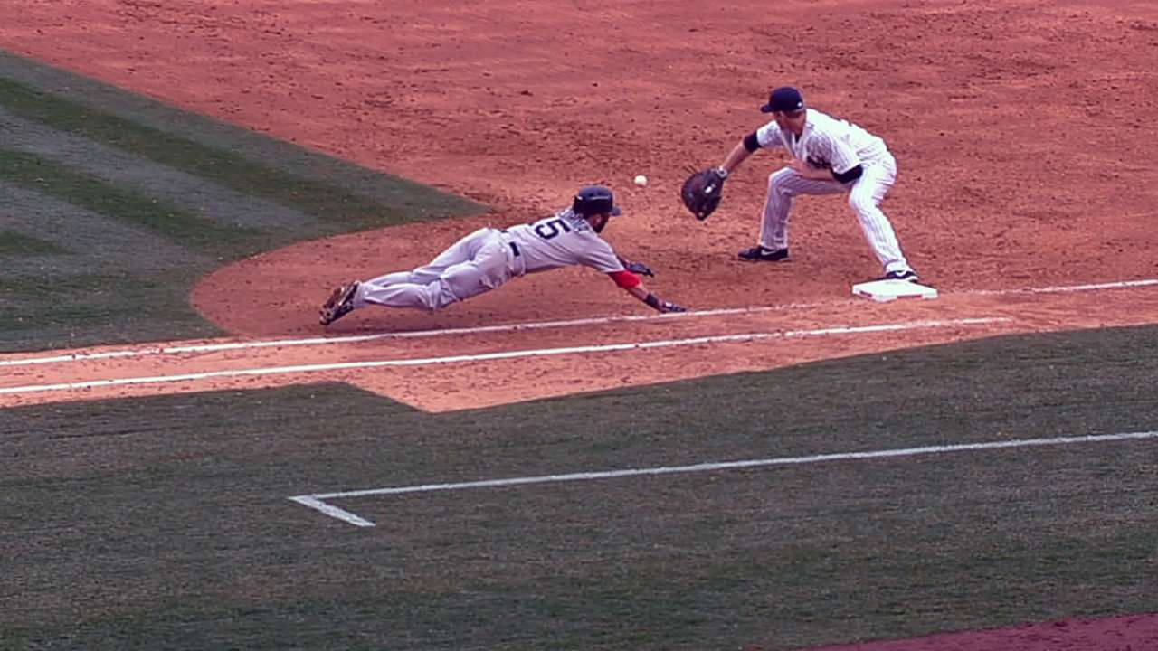 Pedroia playing through thumb ligament tear