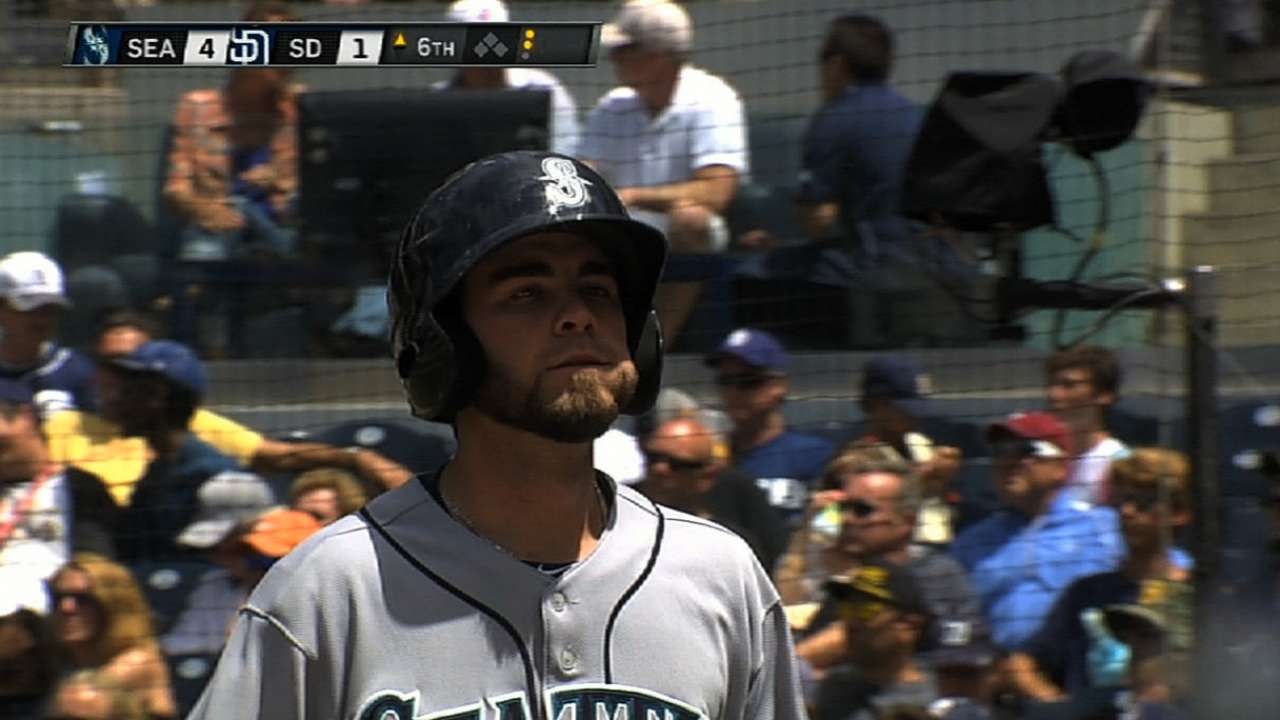 Felix rides five blasts to win over Padres