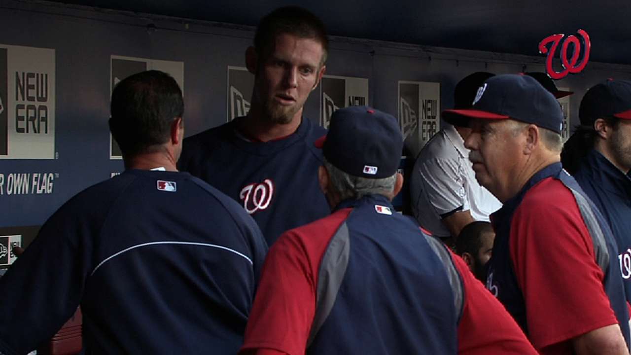 Strasburg feels better, has Saturday start in sight