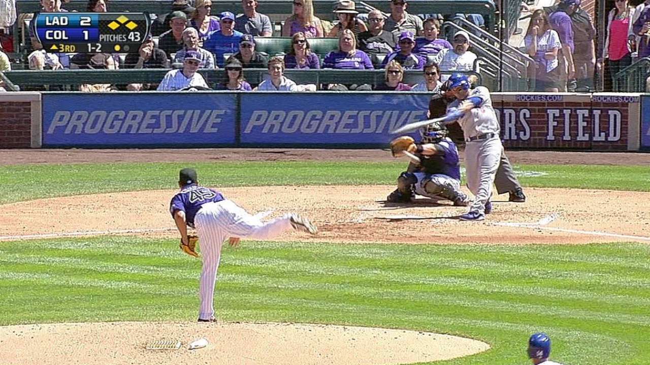 Dodgers sucumbieron ante los Rockies en 10 innings