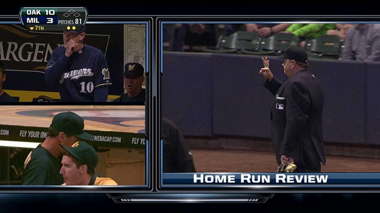 Weeks denied homer after video review