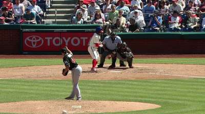 Ump exits Phils-Marlins game after being hit by pitch