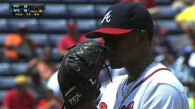 Teheran falls four outs shy of no-no vs. Bucs