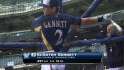 OAK@MIL: Gennett takes batting practice with Brewers