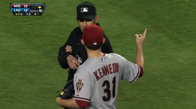 D-backs forced to use four strikes to fan Puig