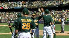 A's slug away to back Colon's sixth straight win