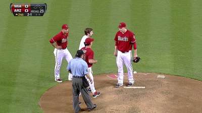 Healing Cahill tweaks shoulder playing catch