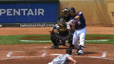 Four homers lift Twins to first series sweep