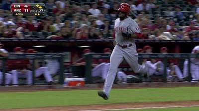 For first time, Mesoraco behind plate for Cueto