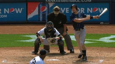 Myers rips first big league homer in grand fashion
