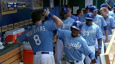 Dyson starts in center field over slumping Cain