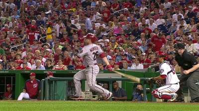 Rocky frame spoils Cahill's outing vs. Nats