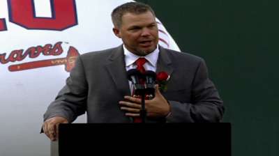 Chipper in awe of honors bestowed by Braves