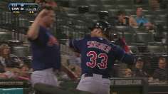 Swisher completes Tribe's ninth-inning rally in Game 2