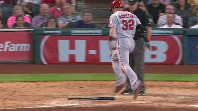 Hamilton back in cleanup spot; Trumbo to six-hole