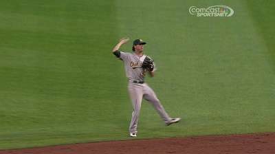 Green makes Major League debut for A's