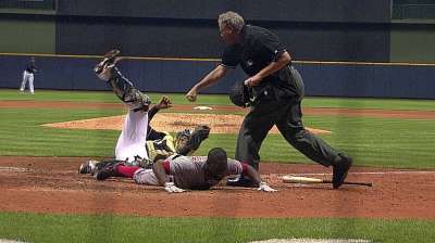 Robinson's sore shoulder product of headfirst slide