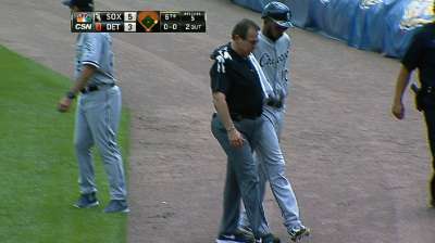 Ramirez leaves with cramping in right leg