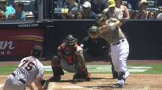 Padres pound four homers to take finale from Giants