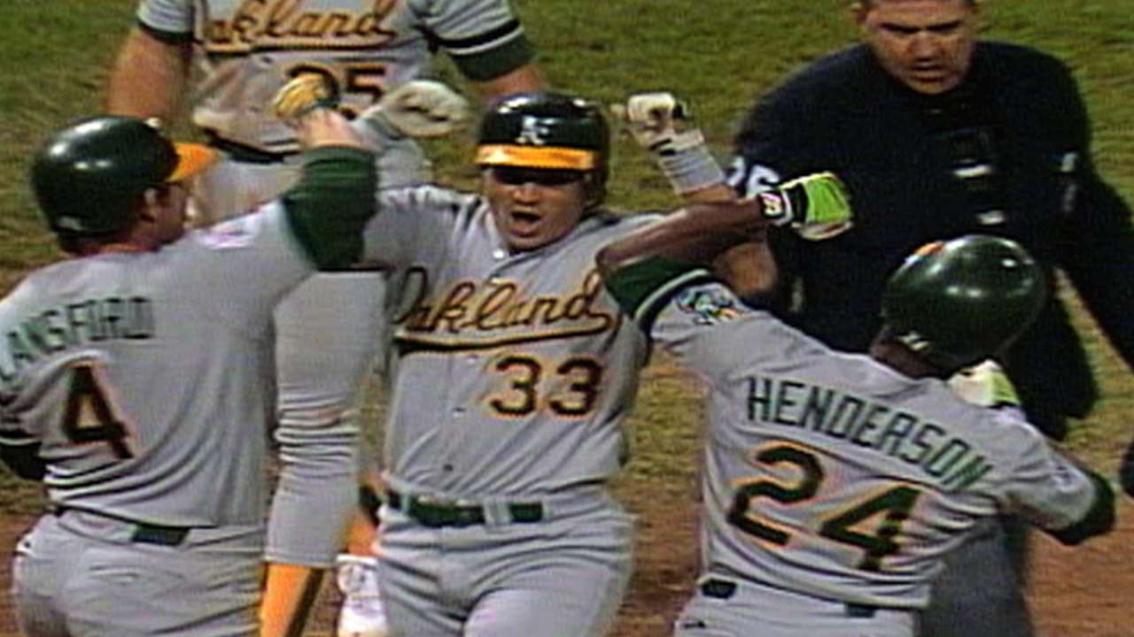 Athletics bash five home runs