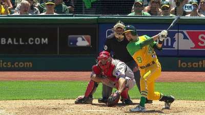 Healthy Lowrie quietly consistent for A's