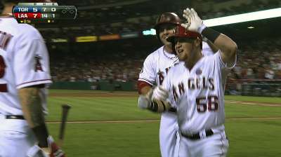 Calhoun busts out, defense shines for Angels