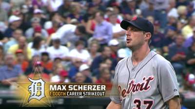 Scherzer in good company with 1,000th K