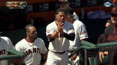 Three-run inning holds up in Giants' victory