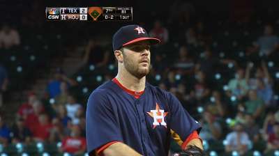 Keuchel pitches into ninth, but Astros fall