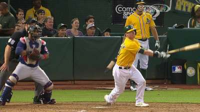 A's offense sputters against Ubaldo, Tribe 'pen