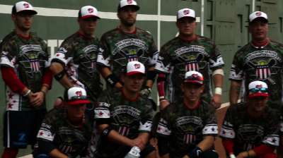 Wounded Warriors show off softball skills at Fenway