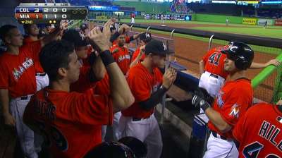 Ruggiano leads off in tweaked Marlins lineup